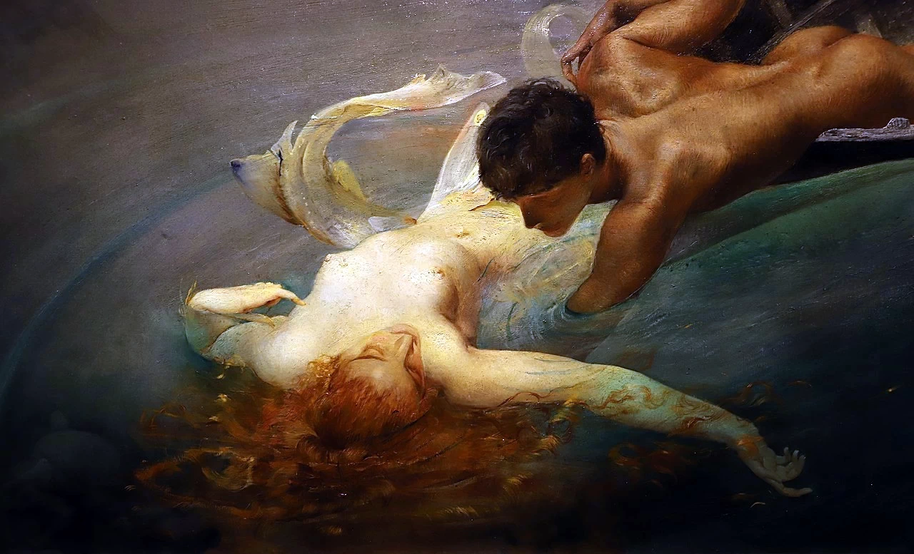 La Sirena, 1893 - Galleria d'Arte Moderna, Torino, dettaglio